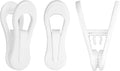 Plastic White Hanger Clips - 60 Pack Multi-Purpose Clips for Hangers, Finger Clips for Plastic Hangers, Pants Hangers(White)