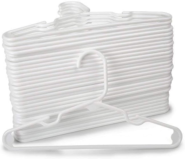 White Nursery Hangers 30 Pack for Baby, Toddler, Kids, Children (30 Pack)