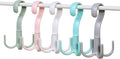 8 Pcs 4 Claws Closet Hangers, Clothes Hanger Connector Hooks 360 Degree Rotatable Thickened Strong Load Closet Hanger Hook for Clothes Hats Bags Random Color