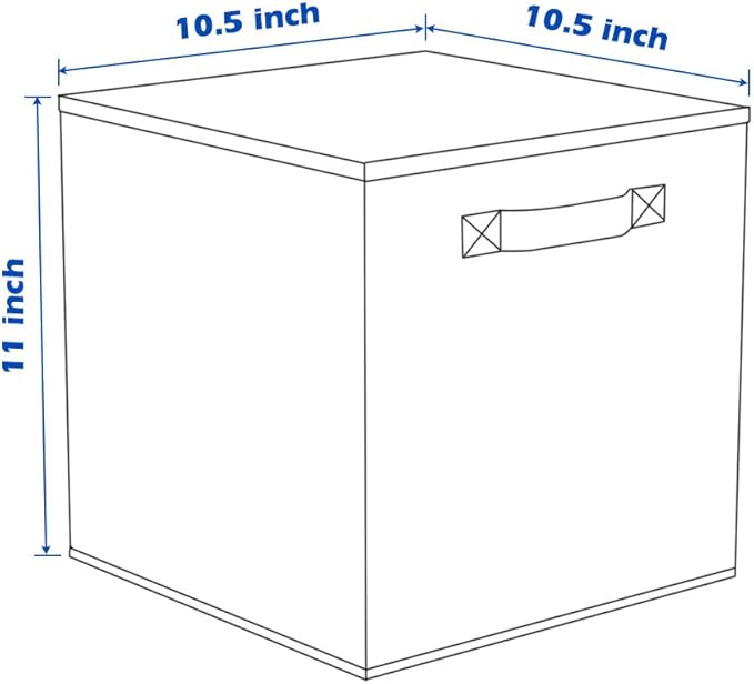 ShellKingdom Foldable Fabric Storage Cubes And Cloth Organizer Drawer For Closet And Toys, 6 Pack (Beige)