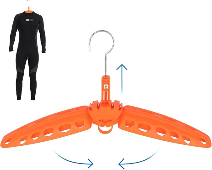 Wetsuit Hanger, Gimilife Surfing & Scuba Diving Accessory, Perfect to Dry Wetsuit Drysuit Life Jacket or BCD, Quick Dry Foldable & Vented Dryer for Wetsuite Dry Suit（1 PCS ）