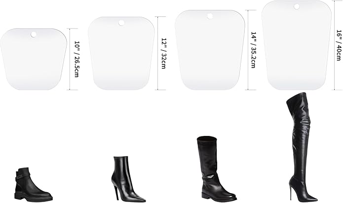Luxdecor 32 Pieces (16 Pairs) 10/12/14/16in Boot Shaper Inserts Boots Form Stand Support Holder for Women and Men Organizer