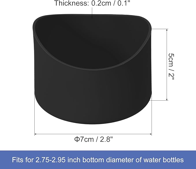 uxcell Protective Silicone Boot Sleeve, Water Bottle Bottom Silicone Anti-Slip Sleeve Covers, Irregular Shape Cup Accessories