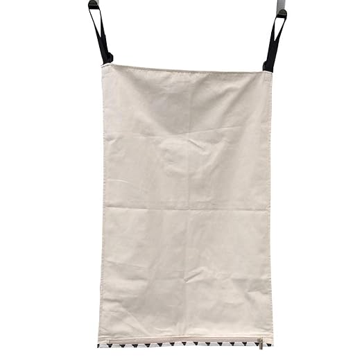 Adjustable Space Saving Door Hanging Laundry Hamper Bag with Stainless Steel Hooks