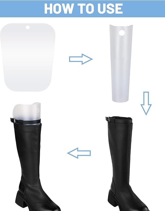 8Pcs Boot Shapers for Tall Boots, Boot Inserts Holders Support for Women