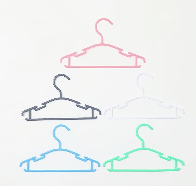 100 Pack Pink Baby Clothes Hangers,Kids Plastic Hangers for Closet,Toddler,Infant,Child,Newborn's Coat Hangers Ideal for Laundry and Nursery's Everyday Standard Use