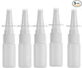 20ML White Empty Plastic Nasal Spray Bottles Pump Sprayer Mist Nose Spray Refillable Bottle For Saline Water Wash Applications Pack of 5