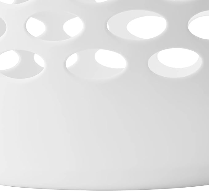 3 Pack Mind Reader Plastic Laundry Basket, 2.2 Bushel （17.5" x 26"）Large Capacity Dirty Clothes Laundry Hamper, Flexible Round Wicker Hamper with Reinforced Rim and Integrated Handles, White