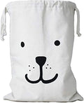 Mikayoo Canvas Laundry Bag with Drawstring 100% Made by Cotton Sorting Storage Bag Reusable and Recycling Bag Household Organizer 19" x 27"(Set of 1)
