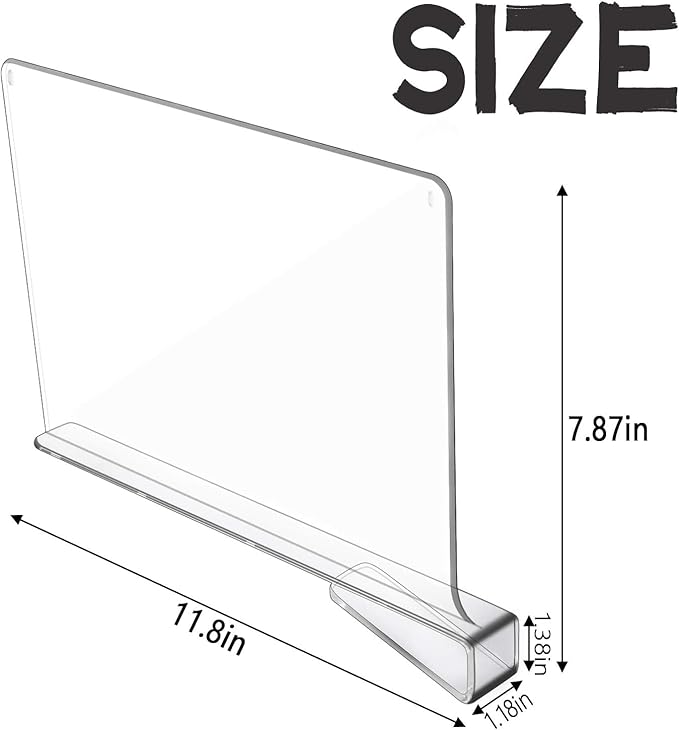 Acrylic Shelf Dividers for Closet Organization, Closet Shelf Organizer Closet Separator for Wood Shelves Clear Shelf Dividers for Closets (8 Pack)