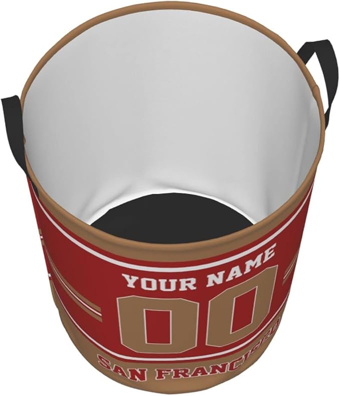 Custom San Francisco Laundry Hamper Personalized Laundry Basket Customized Name And Number Collapsible Storage Basket for Bedroom Bathroom Living Room Gifts
