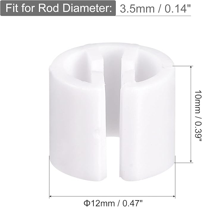 MECCANIXITY Clothes Hanger Marker Blank Fit 3.5mm Rod for Garment Color Coding White Count 300