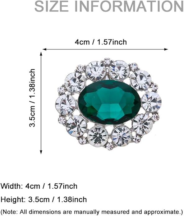 Ruihfas 2Pcs Sparkly Removable Oval Egg Shape Crystal Shoe Clips Accessories for Women Bride Wedding Prom Party Shoes Decoration