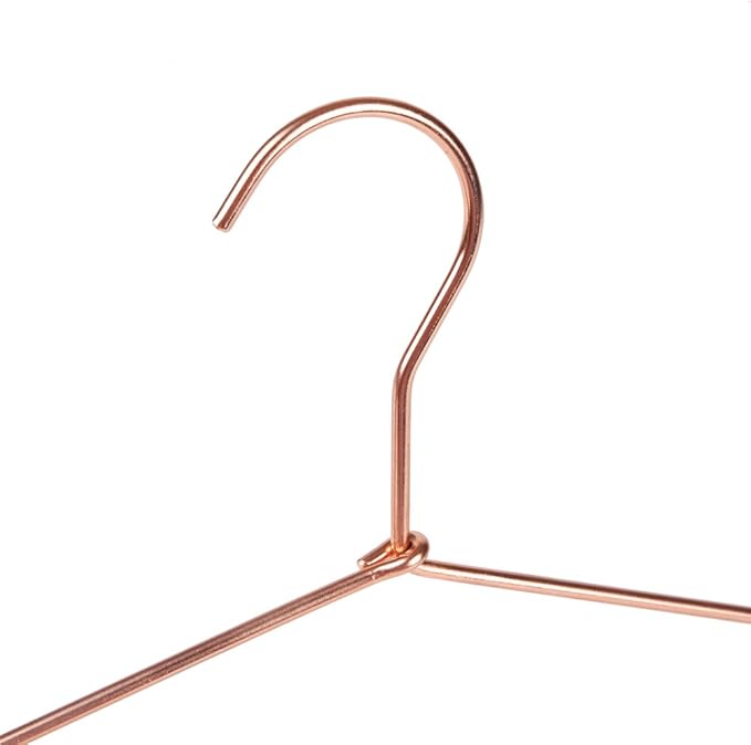 Quality Hangers Rose Gold Sturdy Metal Hangers - 17 Inch Copper Clothes Hangers for Jackets Shirts Dresses Heavy Duty Suit Hangers - 30 Pack