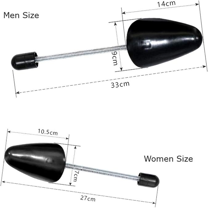 FONHERILI WAJJ 2 Pairs Practical Adjustable Length Women Shoe Tree Stretcher Holder Shaper Support(Spring Black)