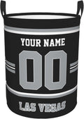 Custom Las Vegas Laundry Hamper Personalized Laundry Basket Customized Name And Number Collapsible Storage Basket for Bedroom Bathroom Living Room Gifts
