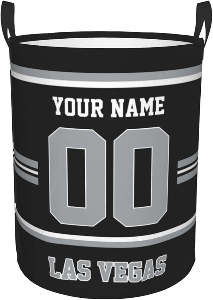 Custom Las Vegas Laundry Hamper Personalized Laundry Basket Customized Name And Number Collapsible Storage Basket for Bedroom Bathroom Living Room Gifts