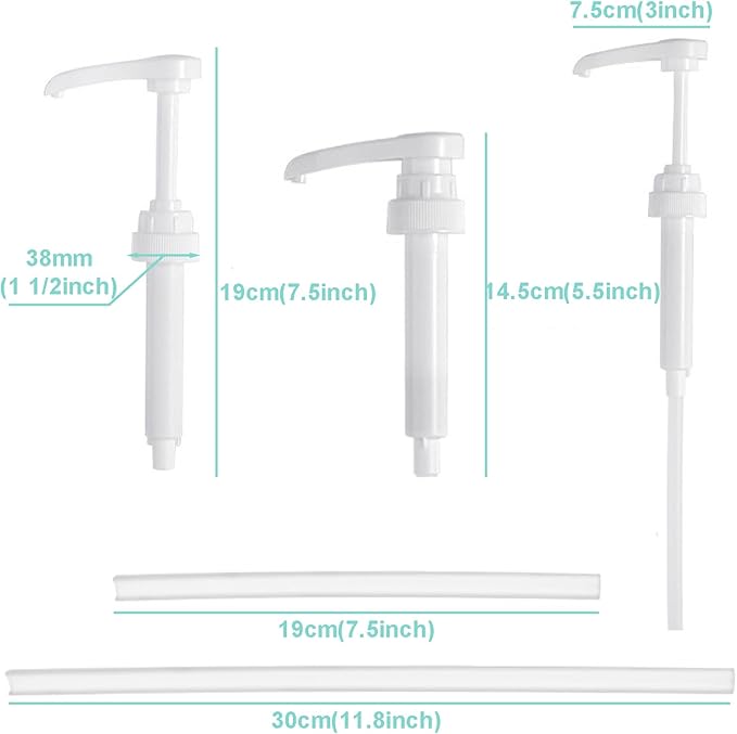 Universal Gallon Pump Dispenser for Gallon Jugs, Shampoo Pump for Conditioner Laundry Detergent Liquid, Fits 1 L / 33.8 oz Bottles, 38/400 Neck Size, 2 Pack