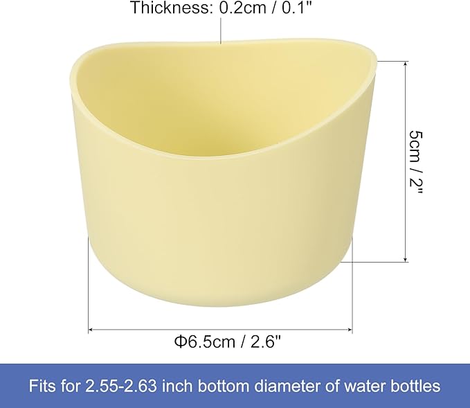 uxcell Protective Silicone Boot Sleeve, Water Bottle Bottom Silicone Anti-Slip Sleeve Covers, Irregular Shape Cup Accessories