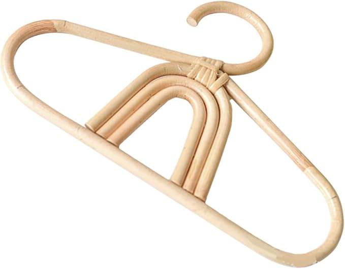 3pcs Rattan Clothes Hangers for Boy Girl Boy Girl Coat Hangers Compact Design for Nursery Organization for Closet Photoshoots