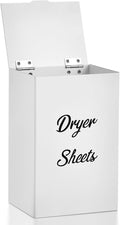 Magnetic Dryer Sheet Holder for Laundry Room Organizition ,Metal Dryer Sheet Container with lid,Dryer Sheet Dispenser,Wall Dryer Sheet Box,Fabric Sheet Holder,Laundry Detergent Sheets Dispenser