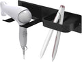 Hair Dryer Holder Wall Mounted, Self Adhesive Blow Dryer Holder, Hair Tool Organizer for Hair Dryer, Curling Wands (Black)