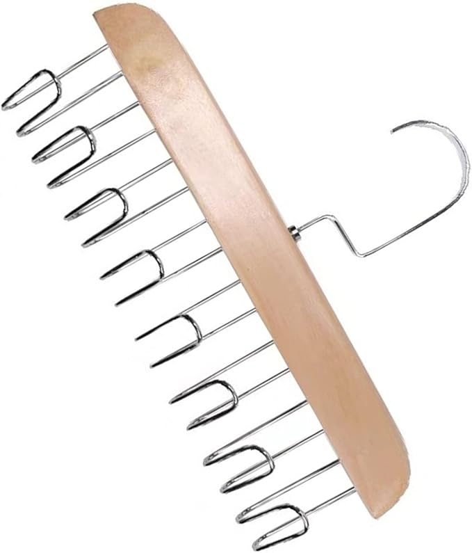 Hanger Hooks, Multi Hook Hanger Stainless Steel Closet Organization Multi Hanger with 8 Hooks Hangers Space Saver Hangers for Clothes Bra Storage (Khaki)