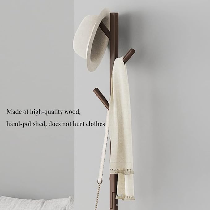 GIZNXBA Coat Rack Shoe Bench, Coat Rack Stand Wood, Hall Tree with Shoe Storage, 3-Tier Shoe Bench with 3 Hooks, Industrial Hall Tree for Hallway, Bedroom, Entryway (Size : 70cm)