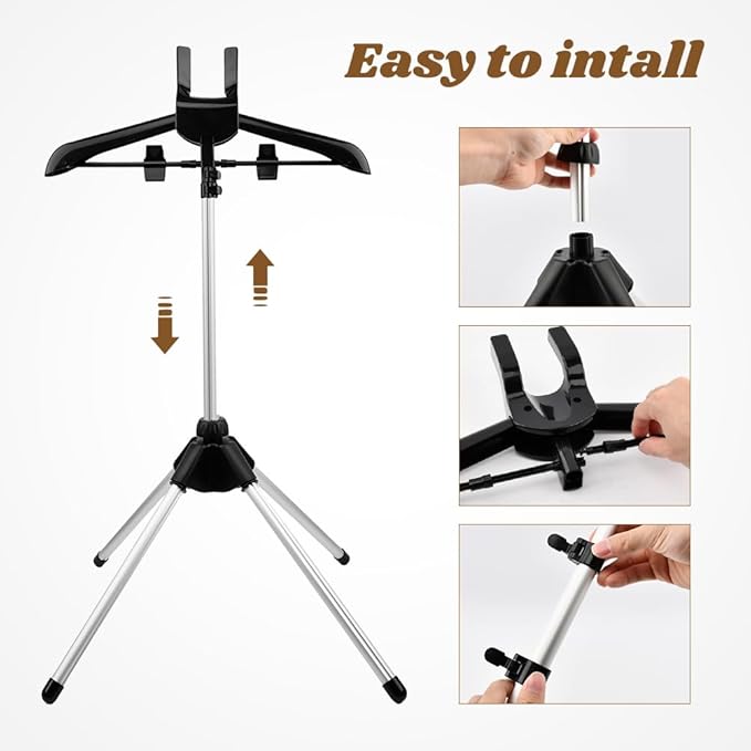 Garment Steamer Stand for Clothes, Adjustable Stand for Clothes Hanger & Mini Grey Ironing Board Portable Handheld Steamer Ironing Accessories for Clothes