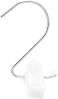 SSWBasics Hanger Clips with Silver Hook - Pack of 50 - Durable Boot Hangers for Closet with Silver Hook - Single Clip Hangers for Boots, Secure Hanging Clips Hook for Organized, Multifunctional