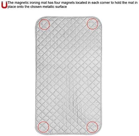 Fdit Portable Ironing Blanket, Magnetic Ironing Mat, Cotton, Heat Resistant Pad for Washer Dryer Table Top Countertop