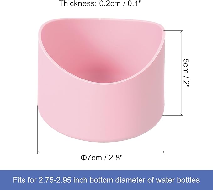 uxcell Protective Silicone Boot Sleeve, Water Bottle Bottom Silicone Anti-Slip Sleeve Covers, Irregular Shape Cup Accessories