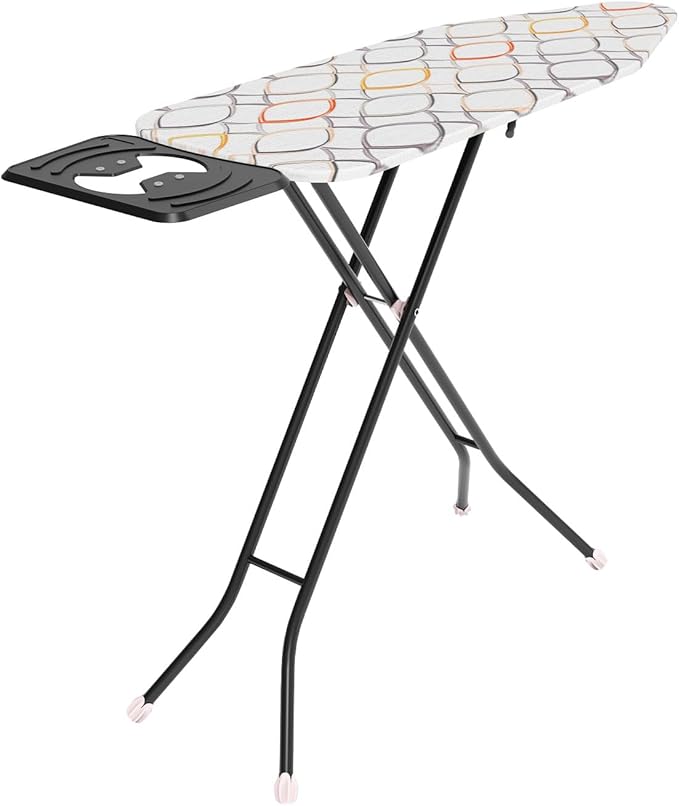 Perilla Big Ironing Board - Durable, Vapor Permeable, and Height Adjustable Iron Board- Heat Resistant Fabric - Metal 4 Legs with Silicone Stoppers - 38 X 110 CM Ironing Surface