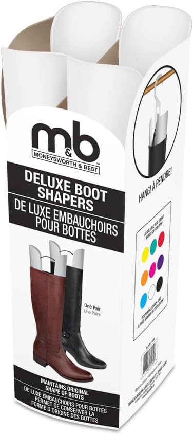 Moneysworth and Best Shoe Care Deluxe Boot Shaper with Hanger