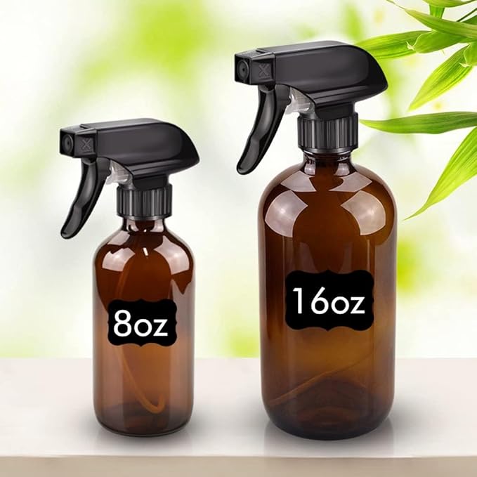 Sprayer Bottle Nozzle Heads Replacements for 8 oz / 16 oz Glass Plastic Spray Bottles, Fit for Window Cleaners Aromatherapy Facial hydration Watering Flowers Hair Care (2 Pack)