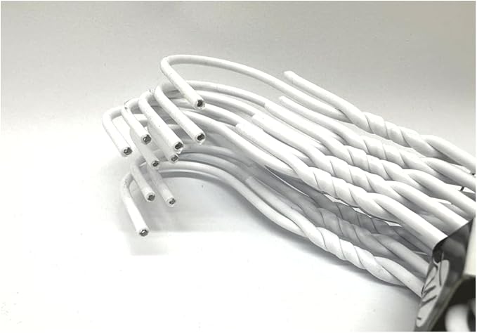 White Plastic Coated Drip Dry Wire Coat Clothes Hangers 16" (40.5Cm) Wide – 10PC