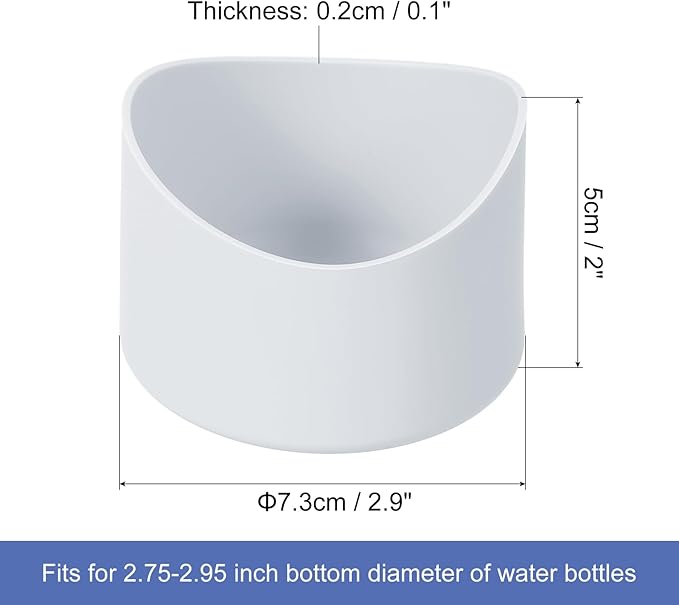 uxcell Protective Silicone Boot Sleeve, Water Bottle Bottom Silicone Anti-Slip Sleeve Covers, Irregular Shape Cup Accessories