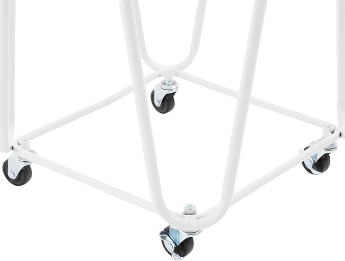 Wire Metal Rolling Laundry Basket On Wheels,Mesh Wire Laundry Basket Storage Cart for Bathroom Bedroom Dirty Clothes Storage (E)