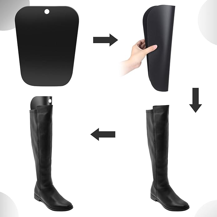 6 Packs Reusable Boot Shapers for Tall Boots Inserts Support for Women and Men to Keep Shape