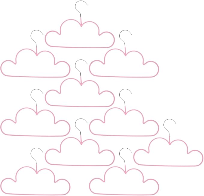 Heavy Duty Non-Slip Metal Clothes Hangers 10-Pack Cloud Shape Kids Hangers Space Saving Closet Organizer for Wet and Dry Clothes