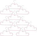 Heavy Duty Non-Slip Metal Clothes Hangers 10-Pack Cloud Shape Kids Hangers Space Saving Closet Organizer for Wet and Dry Clothes