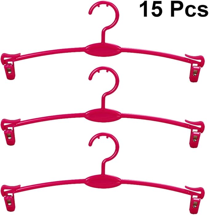 Homoyoyo 15pcs Shop Bra Home Rosy Trousers Skirt Clothes Laundry Clips Hangers Simplicity Coat Underwear Support Panties Dresses Drying for Rack Practical Pants with Holder Plastic