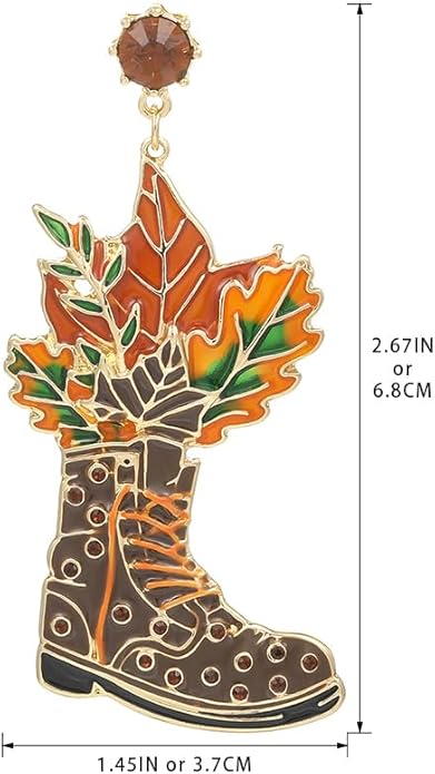 Madison Tyler Fall Earrings for Women | Cute Statement Autumn Earrings Dangling | Maple Leaf Scarecrow Shoes Shoes Rabbit Mushroom Earrings for Women