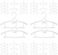Baby Hangers for Nursery Closet 40 Pack Plastic Kids Clothes Hanger Space Saving Non Slip Extendable Toddler 11-14” Adjustable Hangers Heavy Duty Clothing Infant Hanger Bulk, White