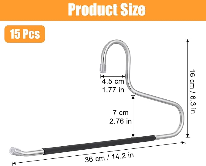 15 Pcs Extended Large Hangers, 14.2 Inch Quilt Hanger Heavy Duty Hangers for Quilts, Comforters, Table Cloths, Pants, Bedding, Drapery, Rugs
