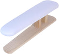 Mini Ironing Board with Wood Base Replacement Cover Ironing Stool Iron Board for Craft Rooms Household Collars Garments Cuffs, White 57cmx13cmx16cm