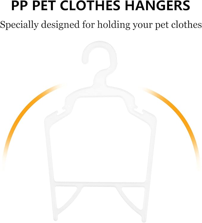 Pet Clothes Hangers Small Dog Clothes Hangers PP Storage Hangers Pet Supplies 10pcs