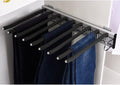 Pull Out Trouser Hanger Rack Closet Pants Storage Rack Space Saving Drawer Non-Slip Clothes Hanger Bar Multi Functional (Right Installation)