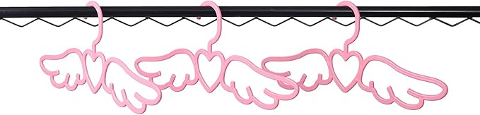 Plastic Clothes Hanger Heart Hangers Space Saving Cute Hangers for Outside Clothes Closet for Shirt Suit Coat 10PCS (Pink)