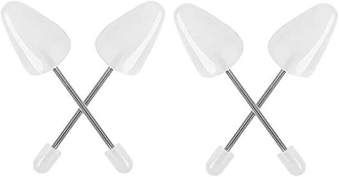 2Pairs Transparent Plastic Practical Shoe Tree Stretcher Shaper Adjustable Length Shoes Boot Holder Organizer